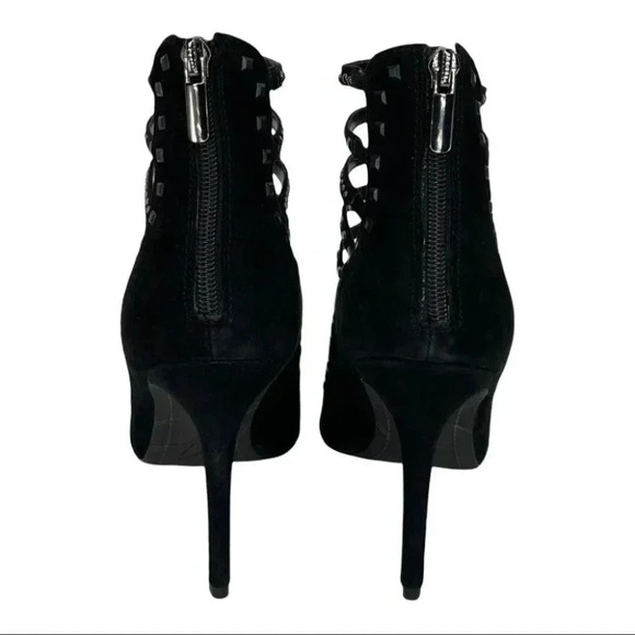 NWOB Fergie Aubree Black Suede Leather Womens Heels Size 10M - Picture 6 of 13